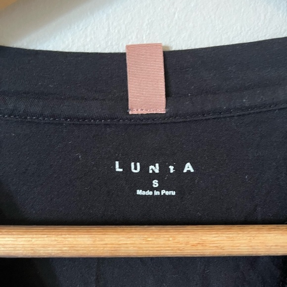 LUNYA Organic Pima Long Sleeve Tee black small - Picture 7 of 10